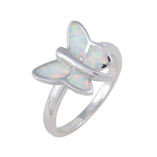 Δαχτυλίδι με Opal Πέτρα από Ασήμι 925 Επιπλατινωμένο