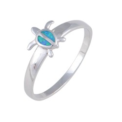 Δαχτυλίδι με Opal Πέτρα από Ασήμι 925 Επιπλατινωμένο