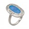 Δαχτυλίδι Διάτρητο με Opal Πέτρα από Ασήμι 925