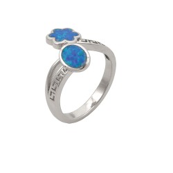 Δαχτυλίδι  με Opal Πέτρα από Ασήμι 925 Επιπλατινωμένο