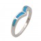 Δαχτυλίδι  με Opal Πέτρα από Ασήμι 925 Επιπλατινωμένο
