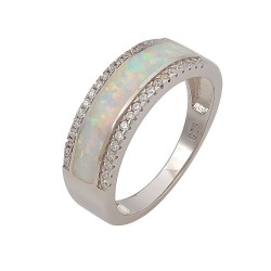 Δαχτυλίδι Βεράκι με Opal Πέτρα από Ασήμι 925