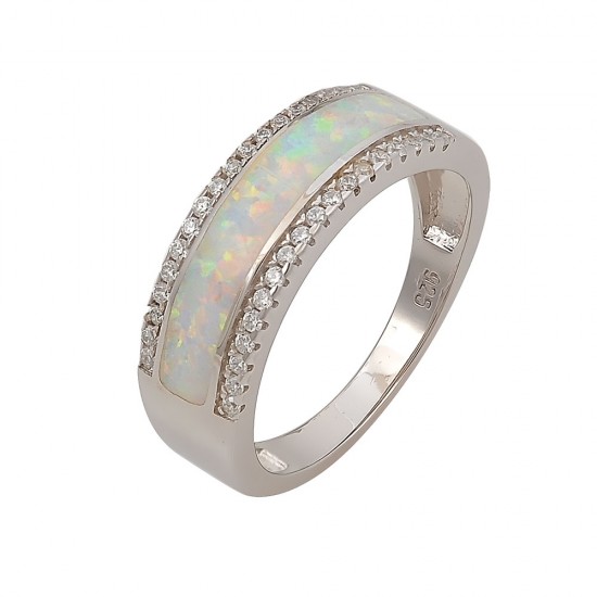 Δαχτυλίδι Βεράκι με Opal Πέτρα από Ασήμι 925