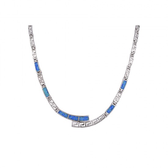 Κολιέ  με Opal Πέτρα από Ασήμι 925