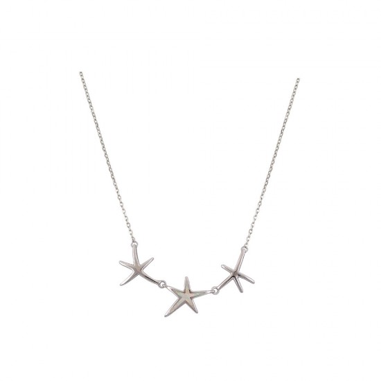 Κολιέ  με Opal Πέτρα από Ασήμι 925