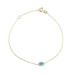 Βραχιόλι Μάτι από Χρυσό 9Κ