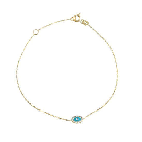 Βραχιόλι Μάτι από Χρυσό 9Κ