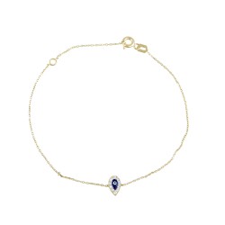 Βραχιόλι Μάτι από Χρυσό 9Κ