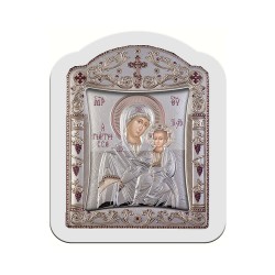 Παναγία Γιάτρισσα με Κλασικό Κανονικό Στεφάνι και Τζάμι