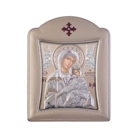 Παναγία  Αμόλυντος με Μοντέρνο Κανονικό Στεφάνι και Τζάμι