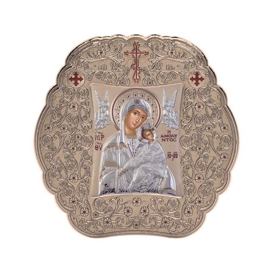 Παναγία  Αμόλυντος με Κλασικό Στρογγυλό Στεφάνι