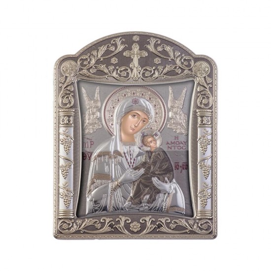 Παναγία  Αμόλυντος με Κλασικό Κανονικό Στεφάνι και Τζάμι