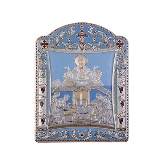 Ζωοδόχος Πηγή με Κλασικό Κανονικό Στεφάνι και Τζάμι