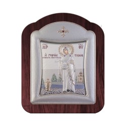 Παναγία Γερόντισσα με Μοντέρνο Κανονικό Στεφάνι και Τζάμι