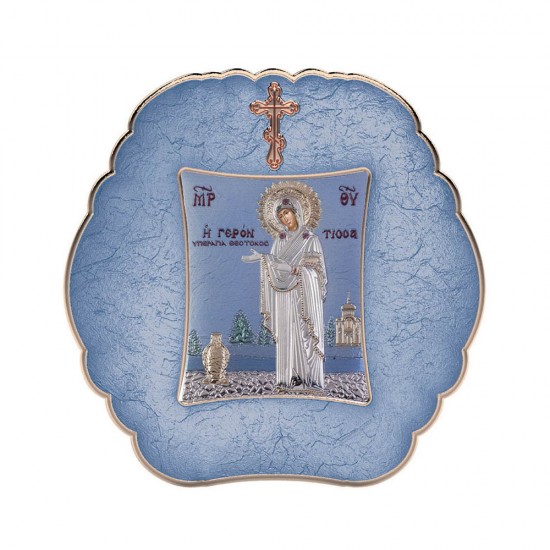 Παναγία Γερόντισσα με Μοντέρνο Στρογγυλό Στεφάνι