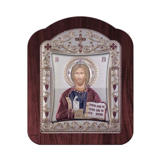 Χριστός με Κλασικό Κανονικό Στεφάνι και Τζάμι