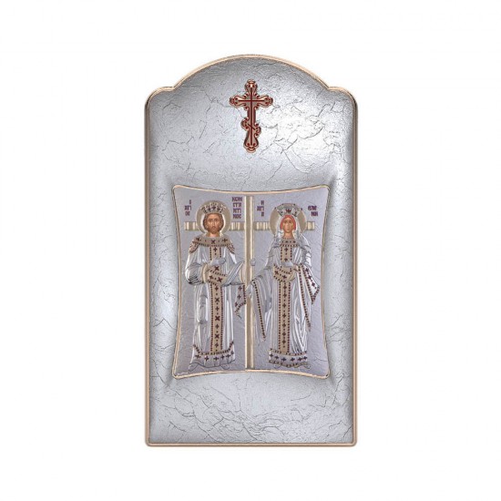 Αγιος Κωνσταντίνος και Αγία Ελένη με Μοντέρνο Μακρόστενο Στεφάνι