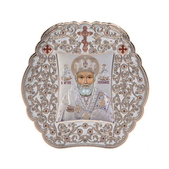 Αγιος Νικόλαος με Κλασικό Στρογγυλό Στεφάνι