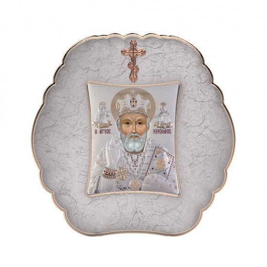 Αγιος Νικόλαος με Μοντέρνο Στρογγυλό Στεφάνι