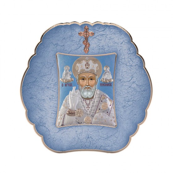 Αγιος Νικόλαος με Μοντέρνο Στρογγυλό Στεφάνι