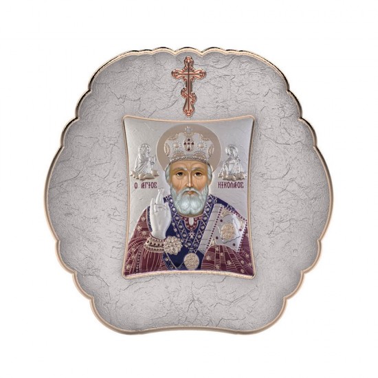 Αγιος Νικόλαος με Μοντέρνο Στρογγυλό Στεφάνι