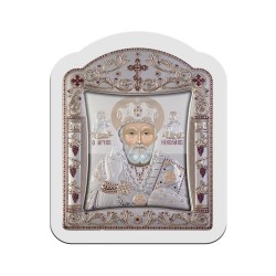 Αγιος Νικόλαος με Κλασικό Κανονικό Στεφάνι και Τζάμι