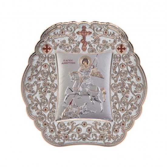 Αγιος Δημήτριος με Κλασικό Στρογγυλό Στεφάνι