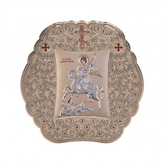 Αγιος Δημήτριος με Κλασικό Στρογγυλό Στεφάνι