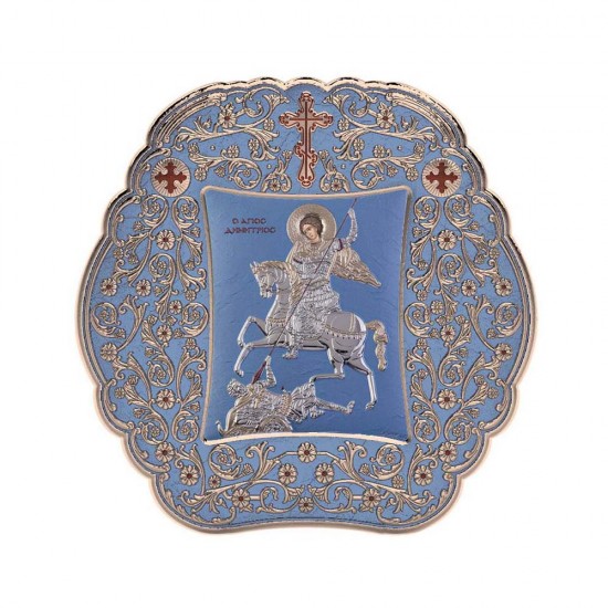 Αγιος Δημήτριος με Κλασικό Στρογγυλό Στεφάνι