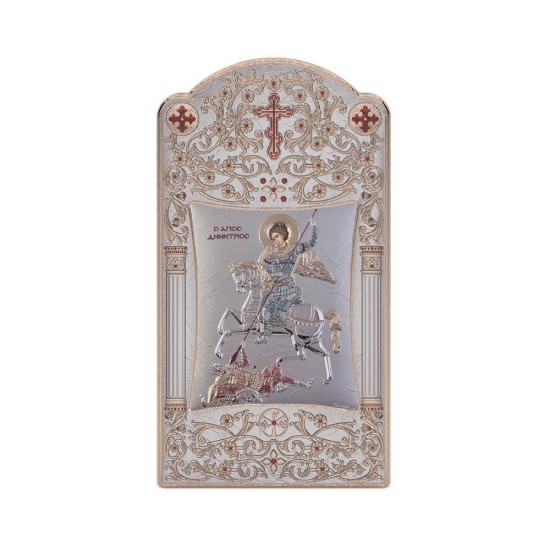 Αγιος Δημήτριος με Κλασικό Μακρόστενο Στεφάνι