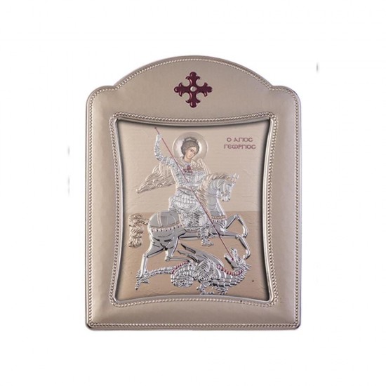 Αγιος Γεώργιος με Μοντέρνο Κανονικό Στεφάνι και Τζάμι