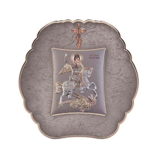 Αγιος Γεώργιος με Μοντέρνο Στρογγυλό Στεφάνι