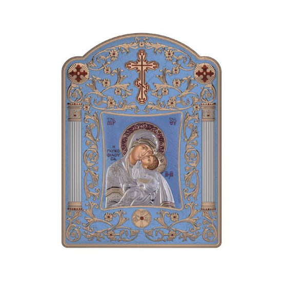 Παναγία Γλυκοφιλούσα με Κλασικό Φαρδύ Στεφάνι