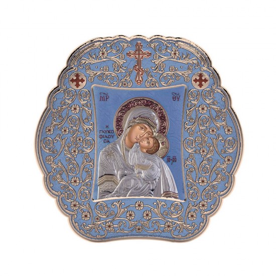 Παναγία Γλυκοφιλούσα με Κλασικό Στρογγυλό Στεφάνι