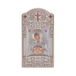 Παναγία  Επτάσπαθη με Κλασικό Μακρόστενο Στεφάνι