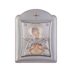 Παναγία  Επτάσπαθη με Μοντέρνο Κανονικό Στεφάνι και Τζάμι