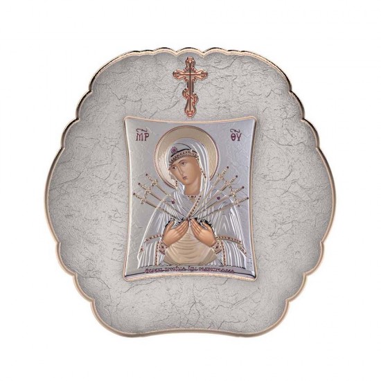 Παναγία  Επτάσπαθη με Μοντέρνο Στρογγυλό Στεφάνι