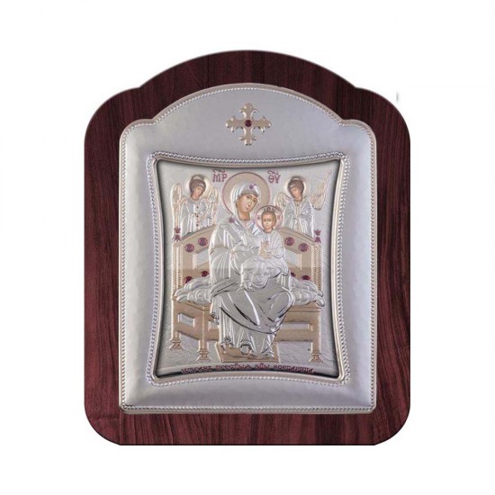 Παναγία Παντάνασσα με Μοντέρνο Κανονικό Στεφάνι και Τζάμι