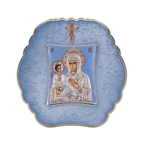 Παναγία Τριχερούσα με Μοντέρνο Στρογγυλό Στεφάνι