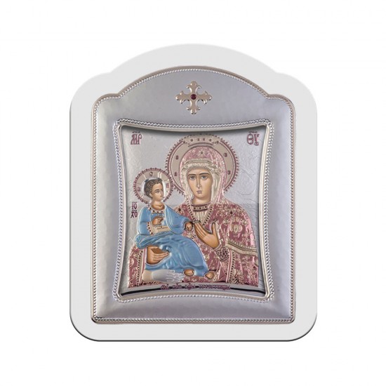 Παναγία Τριχερούσα με Μοντέρνο Κανονικό Στεφάνι και Τζάμι