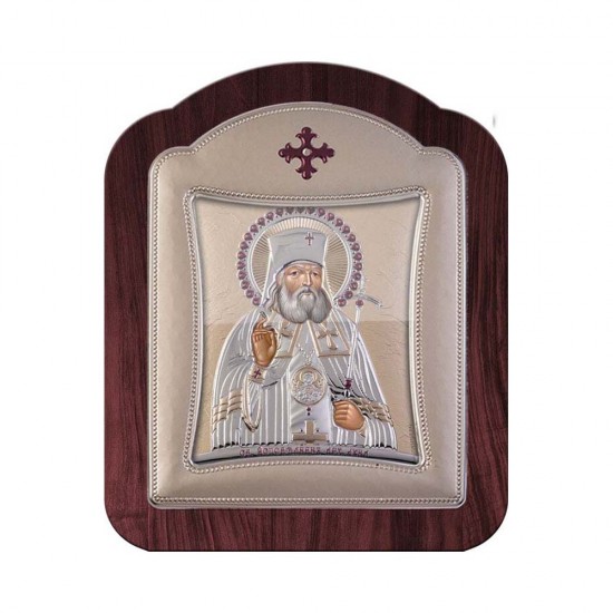 Αγιος Λουκάς με Μοντέρνο Κανονικό Στεφάνι και Τζάμι