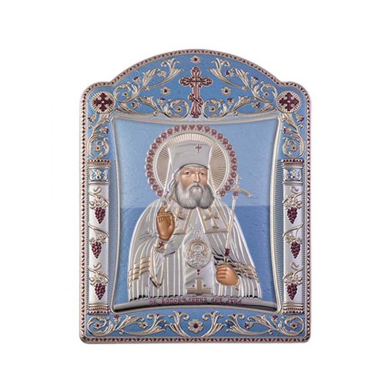 Αγιος Λουκάς με Κλασικό Κανονικό Στεφάνι και Τζάμι