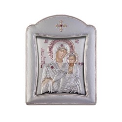 Παναγία Οδηγήτρια με Μοντέρνο Κανονικό Στεφάνι και Τζάμι