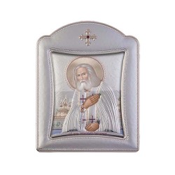 Αγιος  Σεραφείμ με Μοντέρνο Κανονικό Στεφάνι και Τζάμι