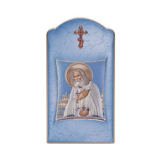 Αγιος  Σεραφείμ με Μοντέρνο Μακρόστενο Στεφάνι