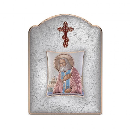 Αγιος  Σεραφείμ με Μοντέρνο Φαρδύ Στεφάνι