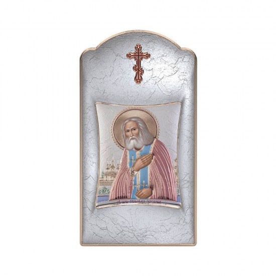 Αγιος  Σεραφείμ με Μοντέρνο Μακρόστενο Στεφάνι