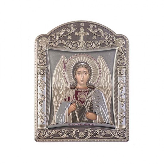 Αρχάγγελος Μιχαήλ με Κλασικό Κανονικό Στεφάνι και Τζάμι