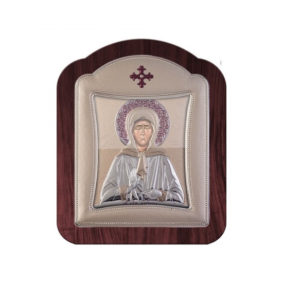 Αγία Ματρώνα με Μοντέρνο Κανονικό Στεφάνι και Τζάμι