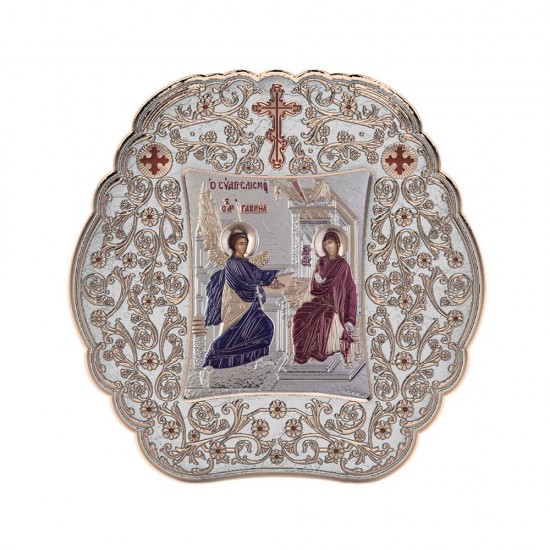 Ευαγγελισμός της Θεοτόκου με Κλασικό Στρογγυλό Στεφάνι